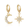 Headband Crown And Earrings Alloy Handmade Bohemian Sun Moon Sixpointed Star Women's Fashion Accessories