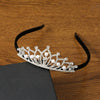 Headband Crown Women's Alloy Pearl Jewelry With Electroplated Silver