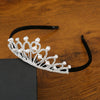 Headband Crown Women's Alloy Pearl Jewelry With Electroplated Silver
