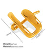 Headwear Hairpin 316L Stainless Steel Geometric Style 18K Gold Plated