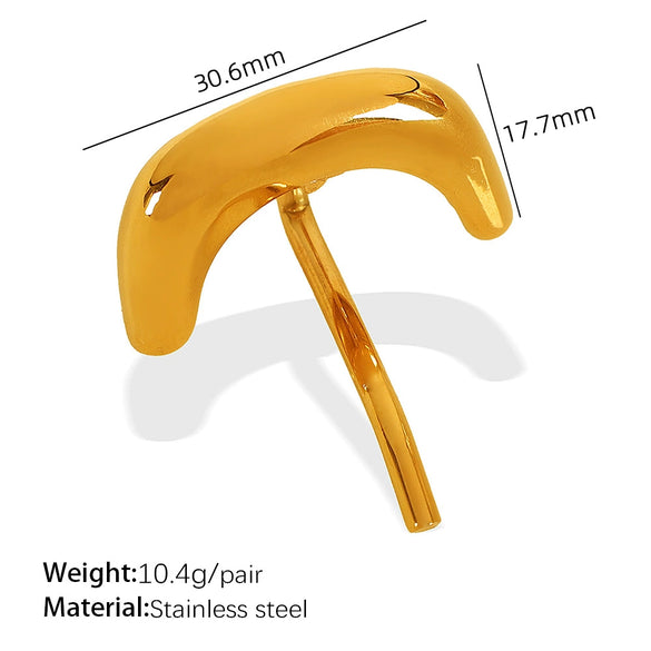 Headwear Hairpin 316L Stainless Steel Geometric Style 18K Gold Plated