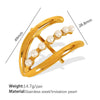 Headwear Hairpin 316L Stainless Steel Geometric Style 18K Gold Plated