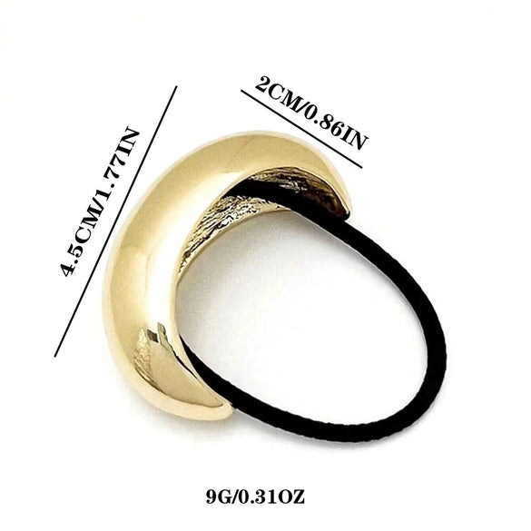 Headwear Jewelry Ushaped Metal Hair Rope Geometric Round Electroplated