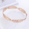 Headwear Metal Baroque Golden Leaf Electroplated Unisex Hair Band Bridal Crown