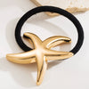 Headwear Metal Flower Star Hair Rope With Electroplating And High Elasticity