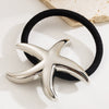 Headwear Metal Flower Star Hair Rope With Electroplating And High Elasticity