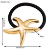 Headwear Metal Flower Star Hair Rope With Electroplating And High Elasticity