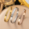 Heart Bracelet With Heart Buckle Titanium Steel Jewelry Geometric Style Electroplating In Vacuum Furnace