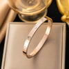 Heart Bracelet With Heart Buckle Titanium Steel Jewelry Geometric Style Electroplating In Vacuum Furnace