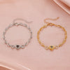 Heart Shape Copper Bracelet Electroplating For Women