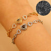 Heart Shape Copper Bracelet Electroplating For Women
