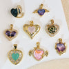 Heart Shape Copper Pendant Fashion Jewelry Diy Handmade Electroplated Accessories