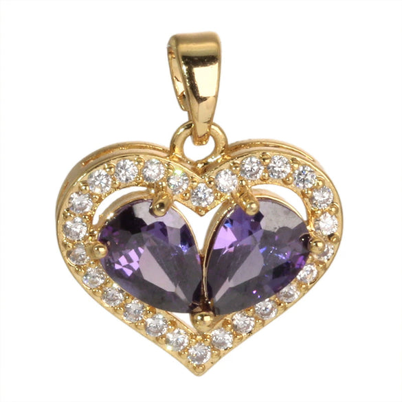 Heart Shape Copper Pendant Fashion Jewelry Diy Handmade Electroplated Accessories