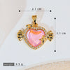 Heart Shape Copper Pendant Fashion Jewelry Diy Handmade Electroplated Accessories