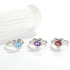 Heart Shaped Gem Inlaid S925 Sterling Silver Ring For Women