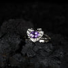 Heart Shaped Gem Inlaid S925 Sterling Silver Ring For Women