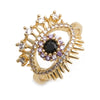 Heart Shaped Micro Inlaid Zircon Adjustable Open Ring For Women Copper Electroplated Fashion Jewelry