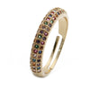 Heart Shaped Micro Inlaid Zircon Adjustable Open Ring For Women Copper Electroplated Fashion Jewelry