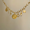 Heart Shaped Pendant Chain Bracelet Watch For Women Alloy Case Round Dial Spiral Crown Creative Personality