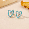Heart Shaped S925 Sterling Silver Fashion Earrings With Electroplating Platinum 18K Gold For Women