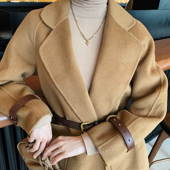 Heart Titanium Steel Necklace For Women Light Luxury Niche Clavicle Chain With Electroplating Simple Temperament And Versatile Love Neck Chain