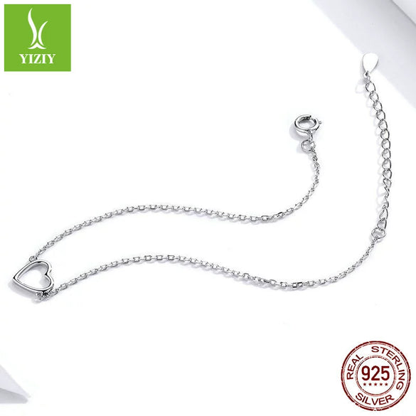 Heartshaped Adjustable Hollow Bracelet With Cross Design For Ladies Made Of Silver Electroplated Simple Fashion Original New Jewelry