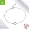 Heartshaped Adjustable Hollow Bracelet With Cross Design For Ladies Made Of Silver Electroplated Simple Fashion Original New Jewelry