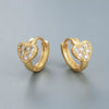 Heartshaped Copper Earrings With Electroplated Gold And Silver Finish Romantic Love Jewelry
