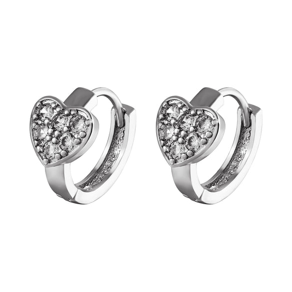Heartshaped Copper Earrings With Electroplated Gold And Silver Finish Romantic Love Jewelry