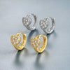 Heartshaped Copper Earrings With Electroplated Gold And Silver Finish Romantic Love Jewelry