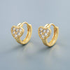 Heartshaped Copper Earrings With Electroplated Gold And Silver Finish Romantic Love Jewelry