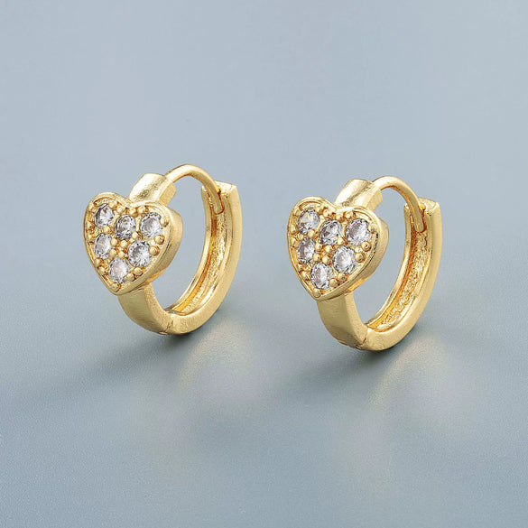 Heartshaped Copper Earrings With Electroplated Gold And Silver Finish Romantic Love Jewelry