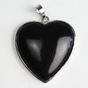 Heartshaped Copper Pendant With Silvertone Electroplated Edge And Turquoise Crystal Agate Semiprecious Stone Inlay