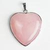 Heartshaped Copper Pendant With Silvertone Electroplated Edge And Turquoise Crystal Agate Semiprecious Stone Inlay
