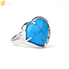 Heartshaped Crystal Plated Unisex Ring Jewelry