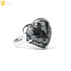 Heartshaped Crystal Plated Unisex Ring Jewelry