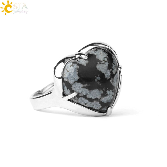 Heartshaped Crystal Plated Unisex Ring Jewelry