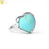 Heartshaped Crystal Plated Unisex Ring Jewelry