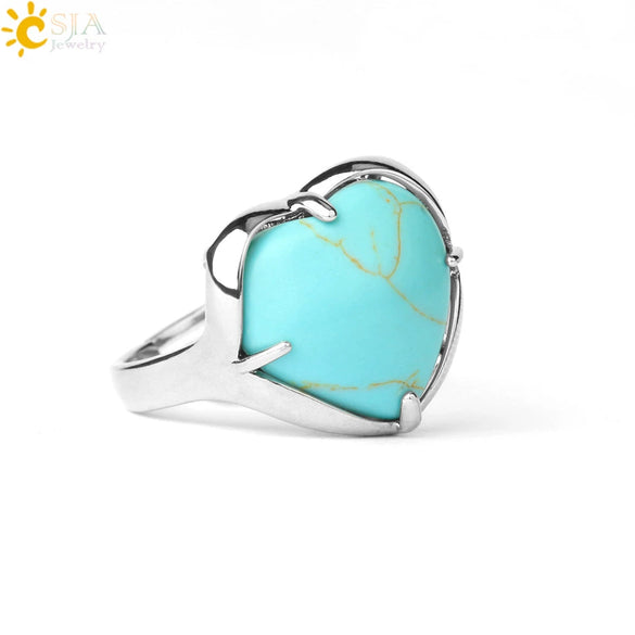 Heartshaped Crystal Plated Unisex Ring Jewelry