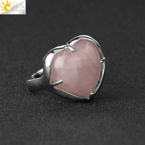Heartshaped Crystal Plated Unisex Ring Jewelry