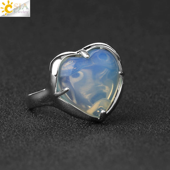 Heartshaped Crystal Plated Unisex Ring Jewelry