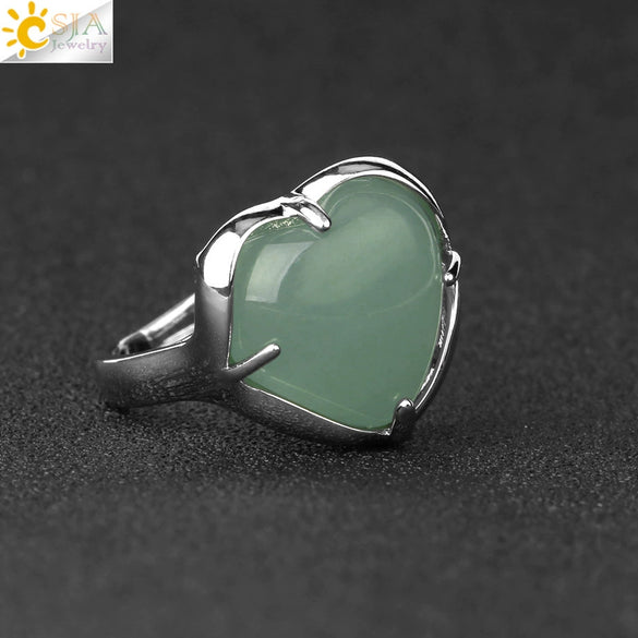 Heartshaped Crystal Plated Unisex Ring Jewelry