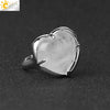 Heartshaped Crystal Plated Unisex Ring Jewelry
