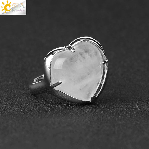 Heartshaped Crystal Plated Unisex Ring Jewelry