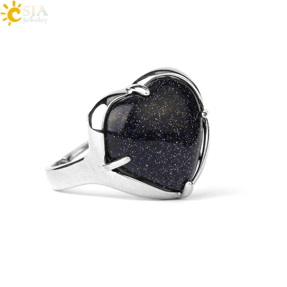 Heartshaped Crystal Plated Unisex Ring Jewelry