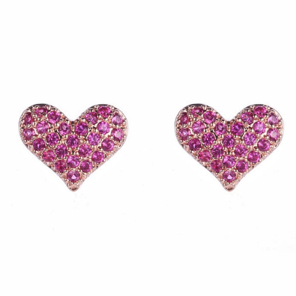 Heartshaped Earrings S925 Sterling Silver Earrings Aaa Grade Zircon Micro Inlay Female Earrings Fashion Accessories  Sales