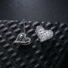 Heartshaped Earrings S925 Sterling Silver Earrings Aaa Grade Zircon Micro Inlay Female Earrings Fashion Accessories  Sales