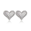 Heartshaped Earrings S925 Sterling Silver Earrings Aaa Grade Zircon Micro Inlay Female Earrings Fashion Accessories  Sales