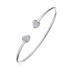 Heartshaped Moissanite Sterling Silver Electroplated Women's Bracelet