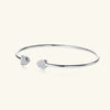 Heartshaped Moissanite Sterling Silver Electroplated Women's Bracelet